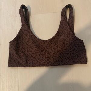 Brown Leopard Print Bekini Top